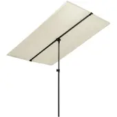 vidaXL Sonnenschirm mit Aluminium-Mast 180x110 cm Sandweiß