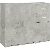 vidaXL Sideboard Betongrau 91x29,5x75cm Holzwerkstoff