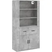 vidaXL Highboard Betongrau Holzwerkstoff