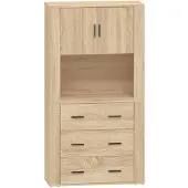 vidaXL Highboard Sonoma-Eiche Holzwerkstoff