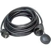 Kopp 147310042 Gummi-Verlängerung 10m H 05 RRf 3G1,5qmm schwarz