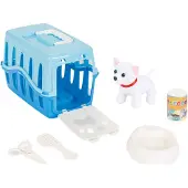Pilsan Kuschelhund mit Pflegeset - inkl. Reisekorb Blau