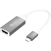 J5CREATE JCA153G-N USB-C zu 4K HDMI Adapter, 2.0/3.2 Gen 1 (3.1 Gen 1), USB Typ-C, HDMI-Ausgang, 3840 x 2160 Pixel