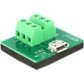 DeLOCK 65517, Micro USB, 6p, Schwarz, Grün