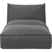 Blomus Bett S Stay, Outdoor-Liege, Kunststoff, Kunstfaser, Stahl pulverbeschichtet, Coal, 25 x 80 x 190 cm, 62042