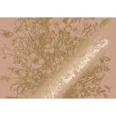 Kek Amsterdam Gravierte Blumentapete in Gold MW-137 - 200x280cm