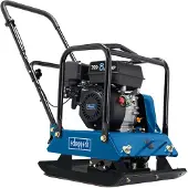 Scheppach Rüttelplatte HP2200S | 5,6 PS Benzinmotor | 25 kN Verdichtungsdruck | 550 x 440 mm Plattengröße | inkl. Fahrvorrichtung und Gummimatte