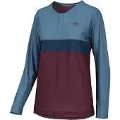 IXS Flow XTG Langarmtrikot Damen rot/blau EU 36 | XS 2023 Fahrradtrikots