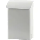 HygieneShopBasics Wandbriefkasten 29 cm Weiss Feuergeprüfter Briefkasten aus Metall