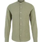 Only & Sons Langarmhemd "ONSCAIDEN LS SOLID LINEN MAO SHIRT NOOS" Baumwolle mit Leinen, slim fit