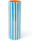 &k amsterdam &klevering - Ray Vase 23,5 x Ø 8 cm, blau