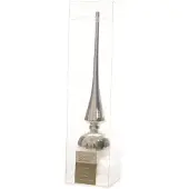 Décoris Christbaumspitze Glas 26cm silber glänzend