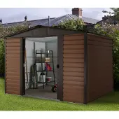 Yardmaster , Metall-Gerätehaus "Konstanz 1012", braun, 10,46 m², ohne Bodenrahmen