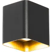 QAZQA Moderne Wandleuchte Schwarz inkl LED IP54 Quadratisch Evi