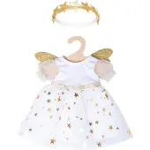 Heless baby-Puppenkleidung Engelskleid 35-45 cm weiß/gold 2-teilig