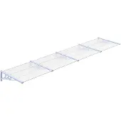vidaXL Türvordach Grau und Transparent 396x90 cm Polycarbonat