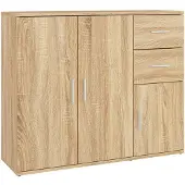 vidaXL Sideboard Sonoma-Eiche 91 x 29,5 x 75 cm Holzwerkstoff