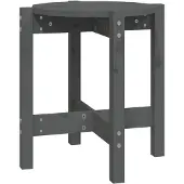 vidaXL Couchtisch Grau Ø 42,5x45 cm Massivholz Kiefer