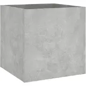 vidaXL Pflanzgefäß Betongrau 40x40x40 cm Holzwerkstoff