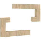 vidaXL TV-Wandschrank Sonoma-Eiche Holzwerkstoff
