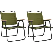 vidaXL Campingstühle 2 Stk. Grün 54x55x78 cm Oxford-Gewebe