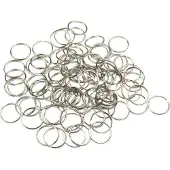 Kangaro Schlüsselringe, Metall, Durchmesser: 20 mm, silber Schlüsselanhänger, in Karton-Schachtel