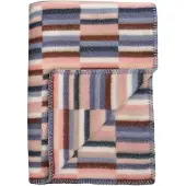 Røros Tweed - Ida Wolldecke 200 x 135 cm, rosa / blau