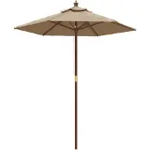 vidaXL Sonnenschirm mit Holzmast Taupe 196x231 cm