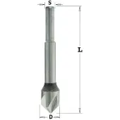 Cmt 521.160.31 Kegelsenker 90° für Handmaschine 16mm, Schaft 8mm