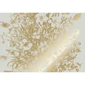Kek Amsterdam Gold gravierte Blumentapete Sand MW-134 200x280cm