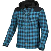 Macna Inland Plaid Motorrad Textiljacke, blau, M
