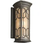 Elstead Lighting Elstead Franceasi Außen-Wandleuchte E27 46cm Ältere Bronze IP44