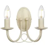 Elstead Lighting Nordische Industrie-Wandleuchte Minster Steel Gold 2 Lichter E14