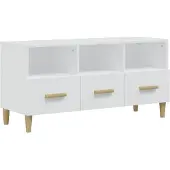 vidaXL TV-Schrank Weiß 102x36x50 cm Holzwerkstoff