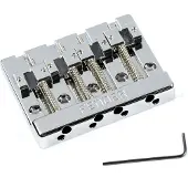Fender HiMass 4 String Bass Brücke mit Messing Sätteln Chrom