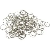 Kangaro Schlüsselringe, Metall, Durchmesser: 25 mm, silber Schlüsselanhänger, in Karton-Schachtel