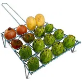 Gourmet Kitchen Edm Gemüsegrill Zum Grillen 16 Schlitze Silber Silber One Size