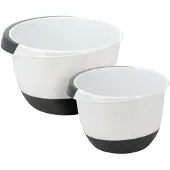 B2X 2er-Set Küchenschüsseln: Griff, rutschfester Boden, 18,5 & 22,5 cm