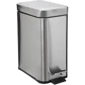 5 Five Laure rechteckiger Metall-Mülleimer mit Soft-Close-Pedal, 5 l