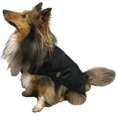 Fashion Dog Hunde-Regenmantel mit Fleecefutter - Schwarz - 65 cm