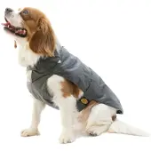 Fashion Dog Hundemantel mit Kunstpelz-Futter - Grau - 75 cm