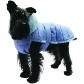 Fashion Dog Hunde-Steppmantel mit Kunstpelz-Futter - Azzurro 39 cm 1 St