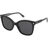 Polaroid PLD 4151/S/X Damen-Sonnenbrille Vollrand Butterfly Acetat-Gestell, schwarz