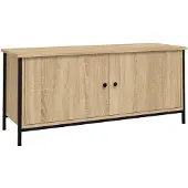 vidaXL TV-Schrank mit Türen Sonoma-Eiche 102x35x45 cm Holzwerkstoff