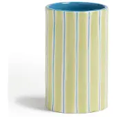 &k amsterdam &klevering - Ray Vase 12,5 x Ø 8 cm, grün