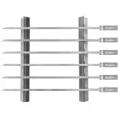 Enders Spieße, 6er-Set, grau/schwarz, Edelstahl, 0,7 x 37,5 cm