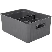 TATAY Baobab 15l+5l+2x1.5l Organisationskörbe-set Grau Grau One Size