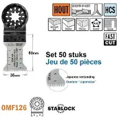 Cmt OMF126-X50 Multitool Sägeblatt (japanische Zähne) für Holz 35 mm 50 Stück
