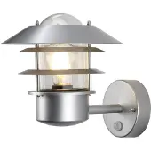 Elstead Lighting Elstead Hornbaek Außen-Wandleuchte E27 25cm Edelstahl, Schwarz IP44
