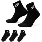 Nike - Everyday Essential Ankle Socks 3-Pack - Multifunktionssocken Gr 34-38 - EU: 34-38 schwarz